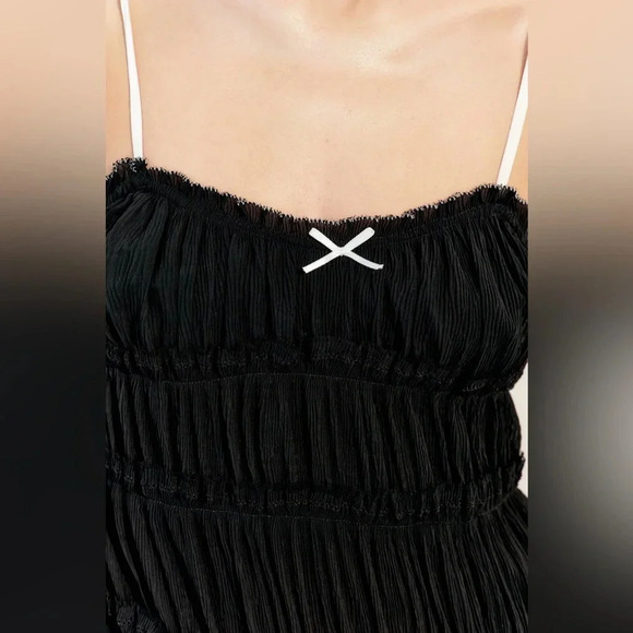 ZARA LITTLE BOW TEXTURED DRESS - Picture 7 of 8